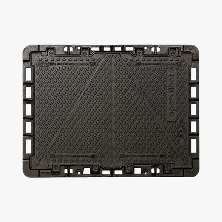 Chiusino in ghisa D400 106x70 per reti FTTH Open Fiber con telaio
