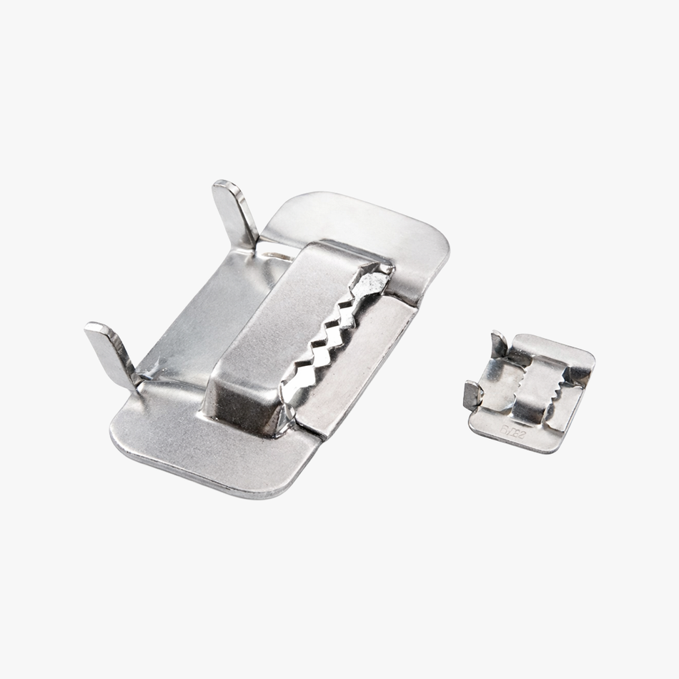 Conf. da 100 pz. GRAFFE ACC. INOX PER 3/4 LARG 19,5 mm
