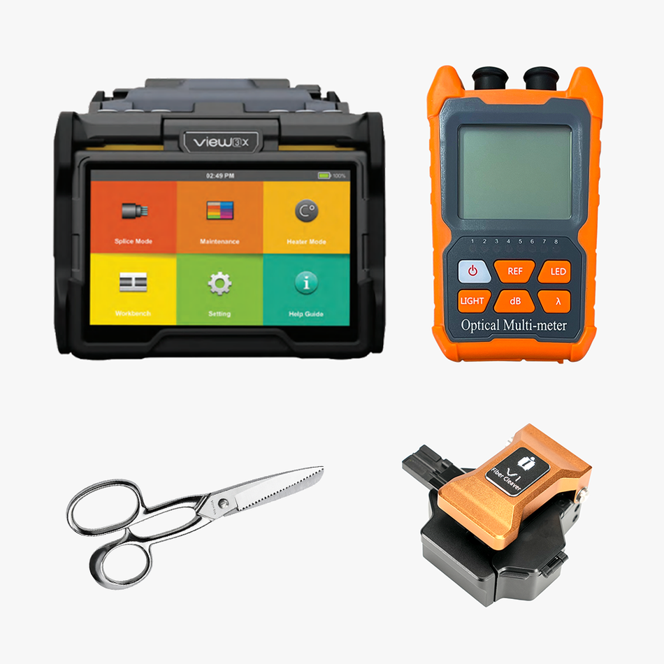 OFFERTA Giuntatrice INNO View 3x - Completa di taglierina V1, Mini Optical Power Meter, Forbici per giuntista