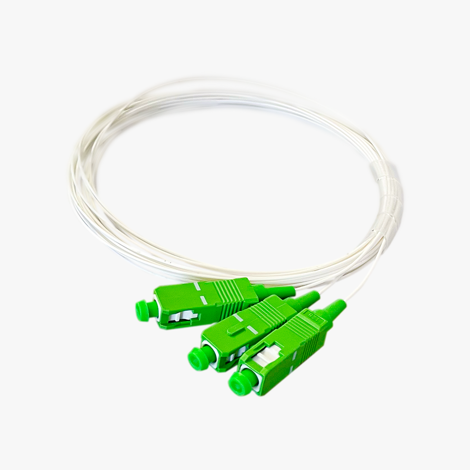Conf. da 10 Pigtail SC/APC semi-bretella ottica 2m. G657/A1